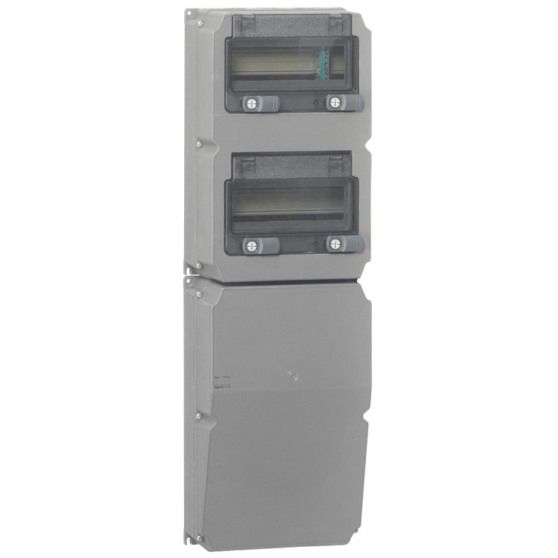 Legrand 059845 - Coffret à composer Hypra - pour 6 socles prises 16-32A - non percé avec 2 rails