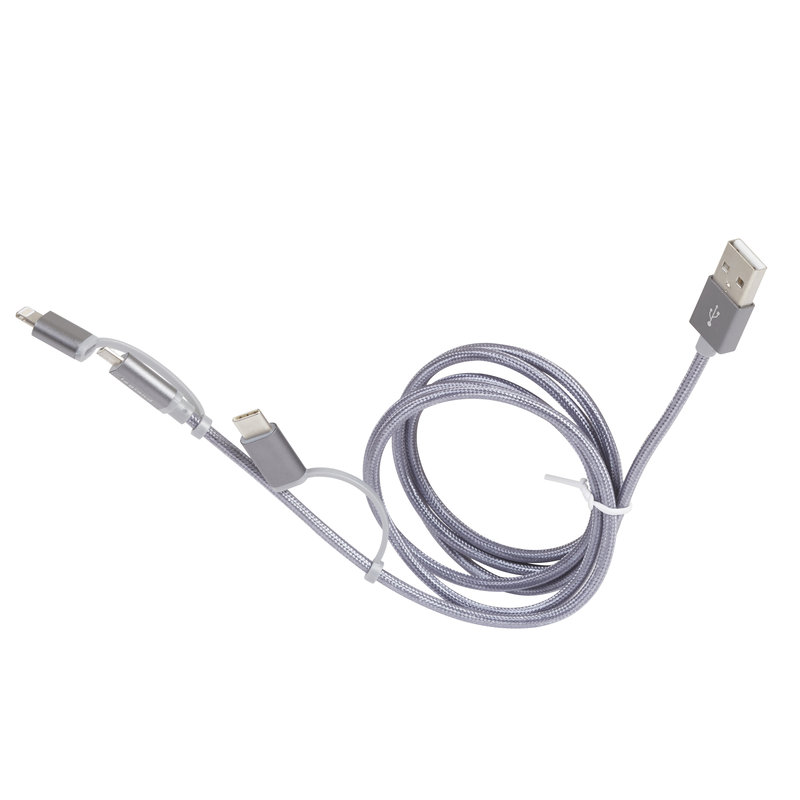 Legrand 050693 - Cordon USB Type-A vers micro USB , USB C et Lightning