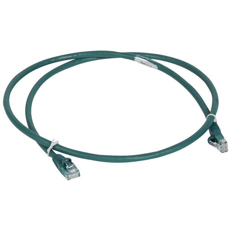Legrand 051861 - Cordon de brassage RJ45 - Cat.6 - U/UTP sans écran - L. 5 m - LSOH - vert - LCS²
