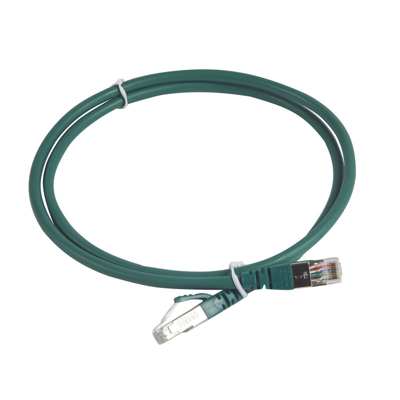 Legrand 051866 - Cordon de brassage RJ45 - LSOH- cat.6A - 100 ohms - S/FTP blindé- L. 1 m -vert