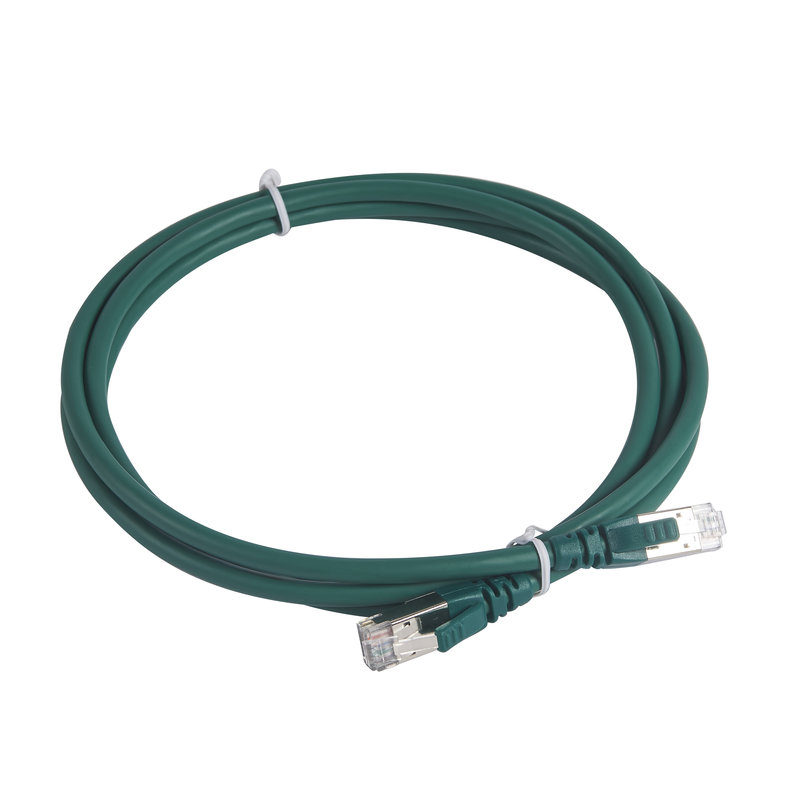 Legrand 051867 - Cordon de brassage RJ45 - LSOH- cat.6A - 100 ohms - S/FTP blindé- L. 2 m -vert