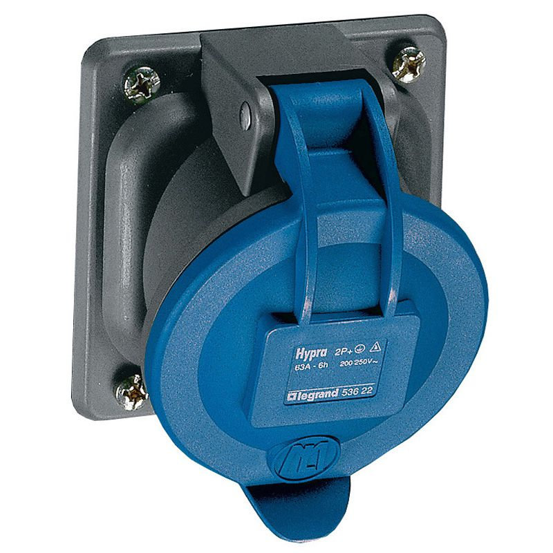 Legrand 053623 - Prise fixe Hypra IP44 63A - 200V~ à 250V~ - 3P+T - plastique