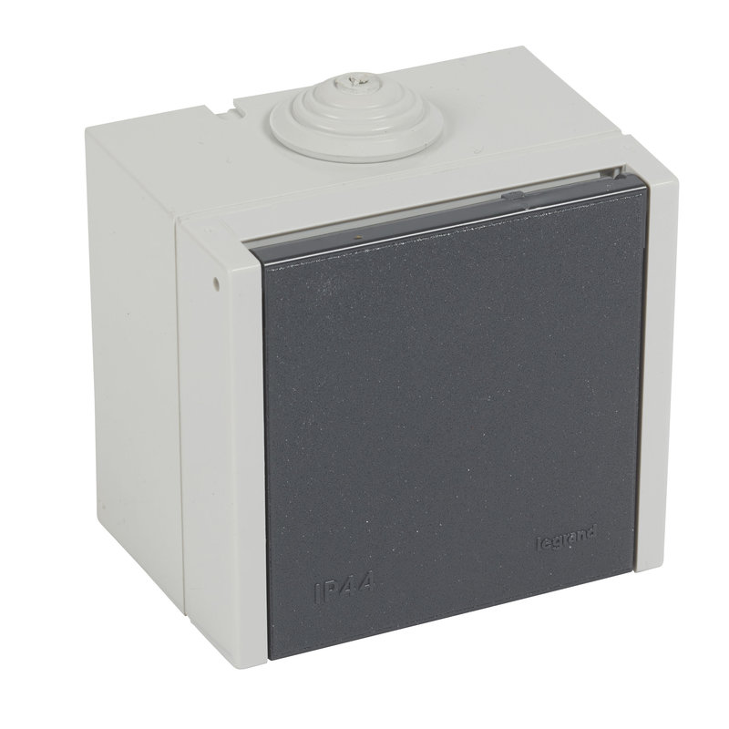 Legrand 055702 - Socle saillie 2P+T 20A - Plexo - finition gris