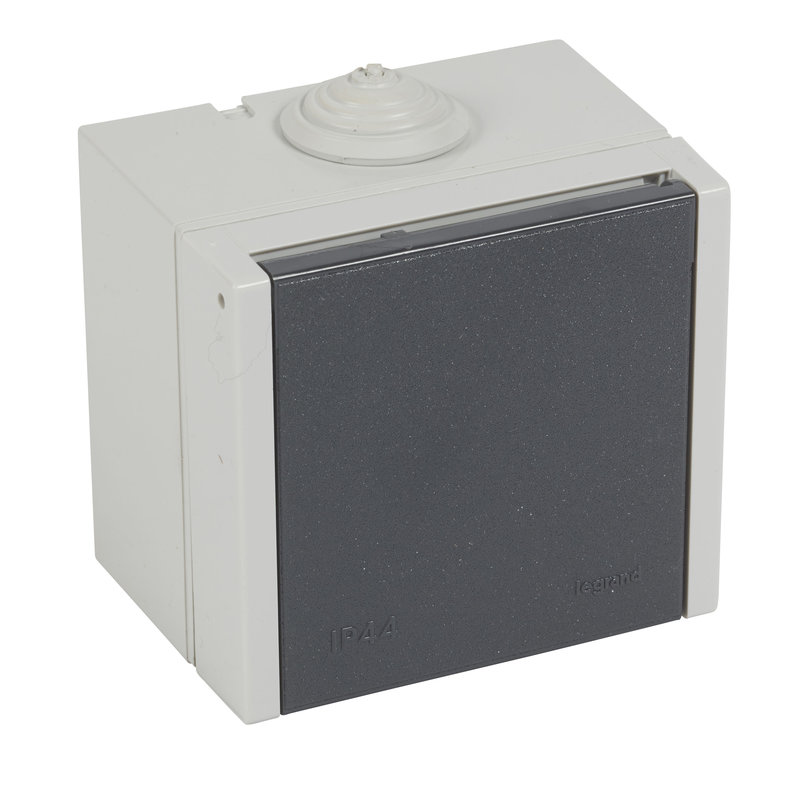 Legrand 055705 - Prise étanche 3P+T à volet Plexo 20A 400V IP44 IK08 saillie - gris