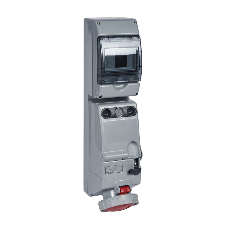 Legrand 057299 - Coffret P17 IP66 avec inter et 1 prise 63A 3P+N+T - 380V~ à 415V~ - 50Hz à 60Hz