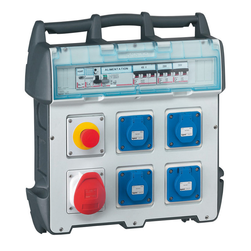 Legrand 058954 - Coffret de chantier P17 IP44 IK09 - 40A - 400V~~ - 4xNFC + 1x3P+N+T