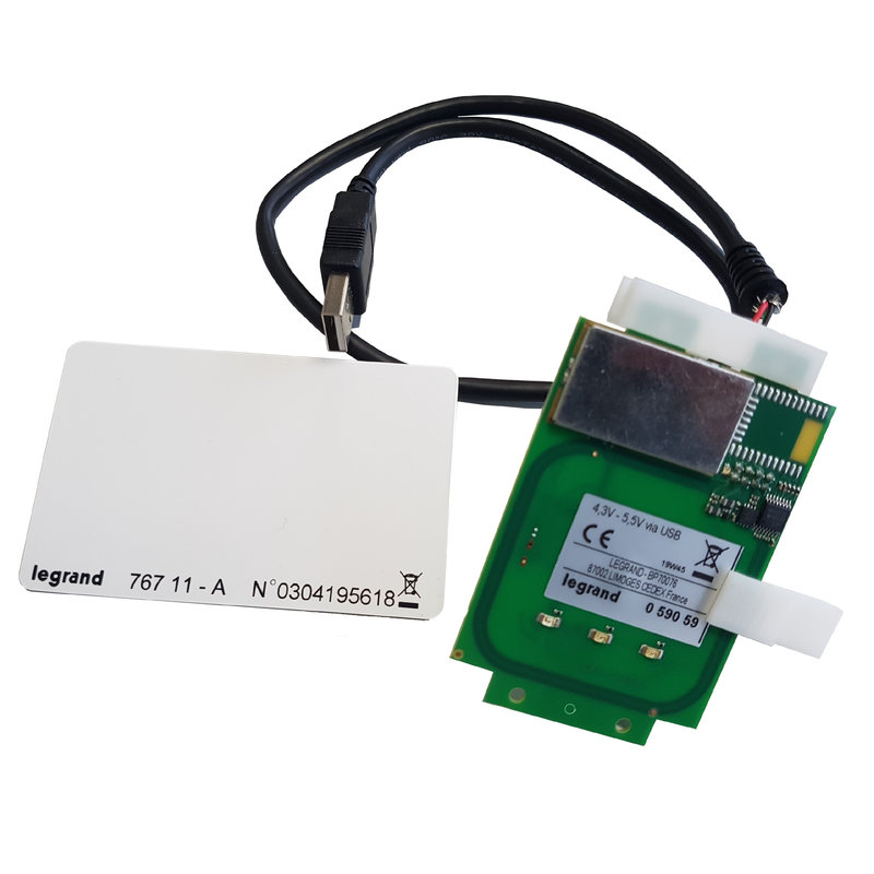 Legrand 059059 - Kit lecteur RFID pour bornes Green'up Premium pour véhicule électrique