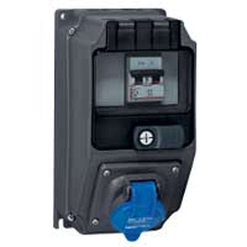 Legrand 059246 - Coffret monoprise Hypra IP44 - 1 prise 2P+T 32A 200V~ à 250V~ et 1 disjoncteur