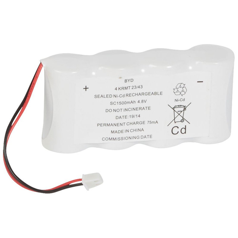 Legrand 061091 - Batterie Ni-Cd 2x4,8V 1,5Ah pour BAES d'ambiance à tube fluorescent IP43 ECO1