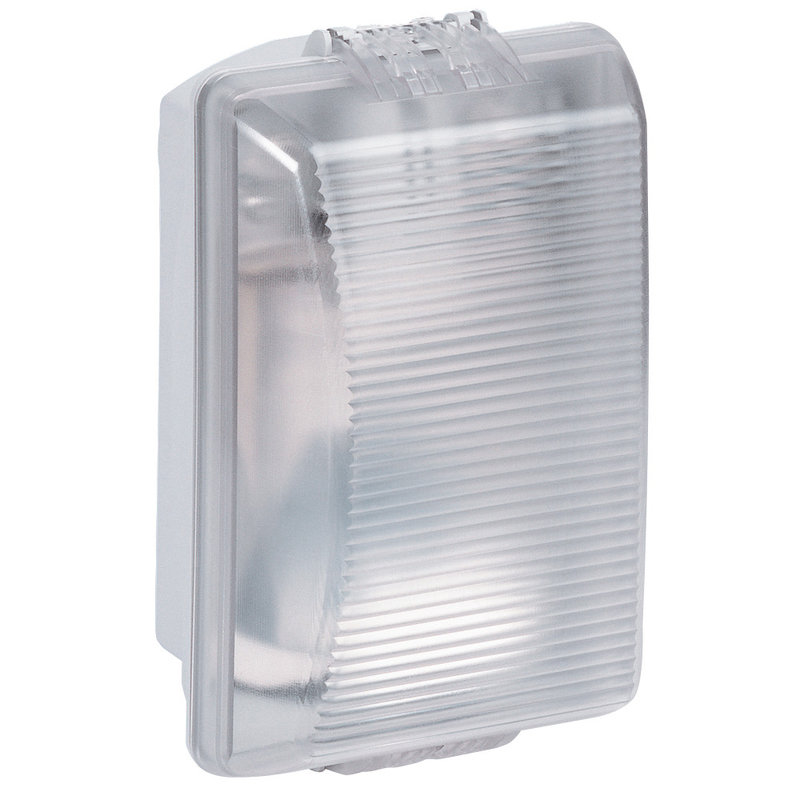 Legrand 062400 - Hublot rectangulaire étanche Plexo avec diffuseur clair pour lampe E27