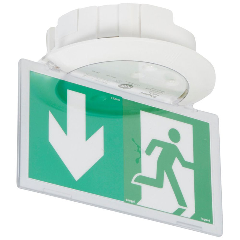 Legrand 062514 - BAES+BAEH d'évacuation encastré LEDs Kickspot IP40 IK04 plastique SATI Connecté