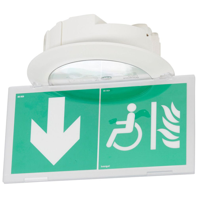 Legrand 062554 - BAES d'évacuation DBR à LEDs encastré Kickspot plastique IP40 IK04 SATI Connecté