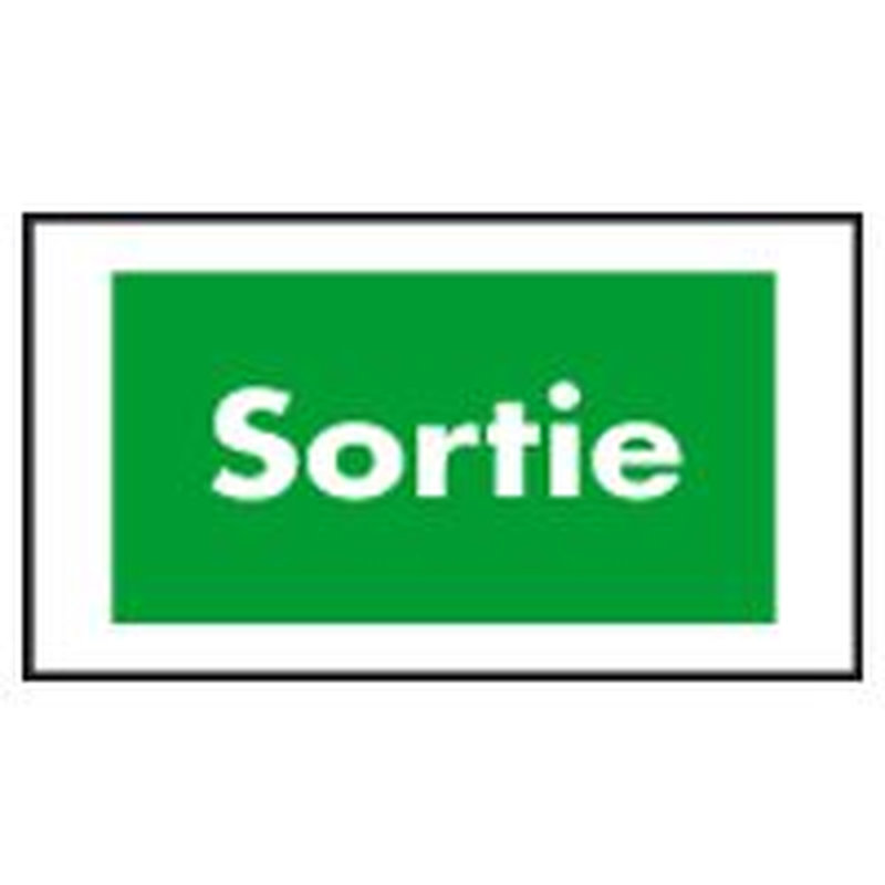 Legrand 062584 - Plaque signalisation additionnelle éclairage de sécurité ARCOR indication sortie