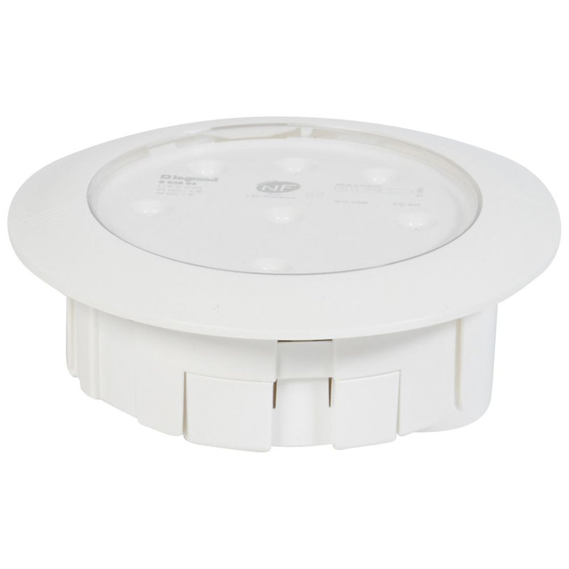 Legrand 062864 - LSC d'ambiance encastré 320lm IP40 IK04 Kickspot plastique tension 24/48V=