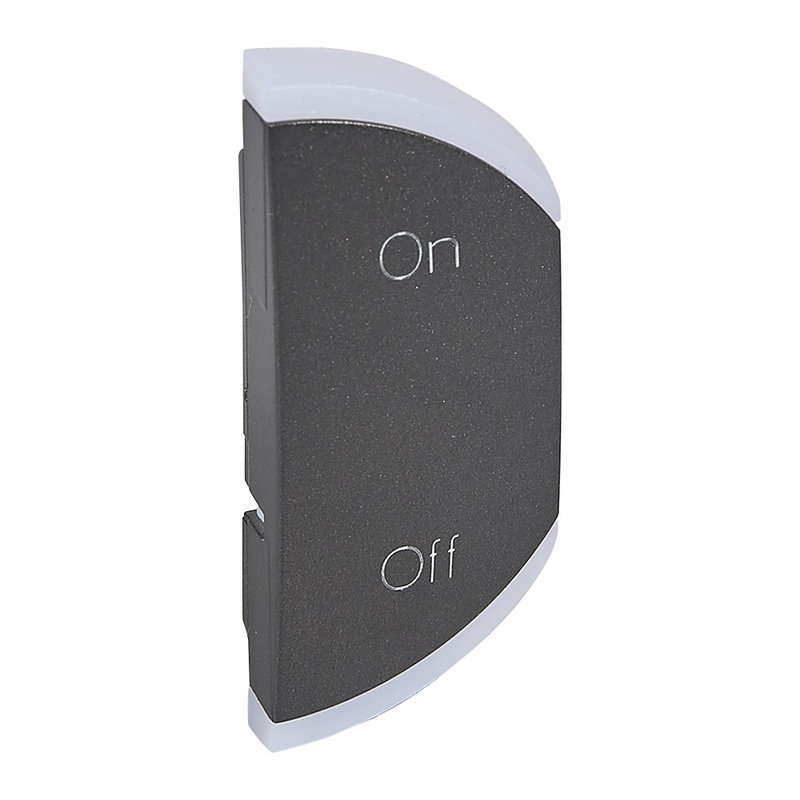 Legrand 064881 - Enjoliveur simple Céliane marquage ON et OFF montage droite - graphite