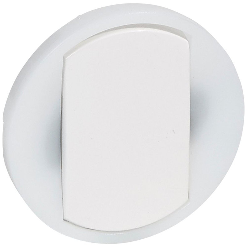 Legrand 065004 - Enjoliveur large Céliane interrupteur, va-et-vient ou poussoir lumineux - Blanc