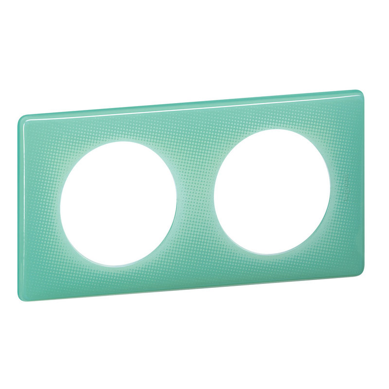 Legrand 066642 - Plaque Céliane Memories 2 postes finition Turquoise 50's