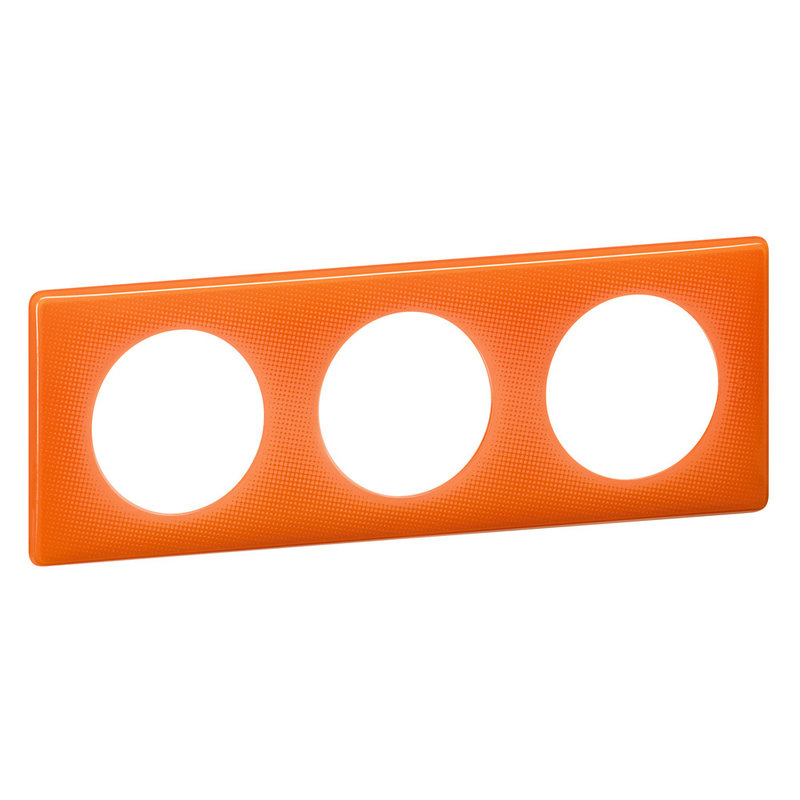 Legrand 066653 - Plaque Céliane Mémories 3 postes finition Orange 70's