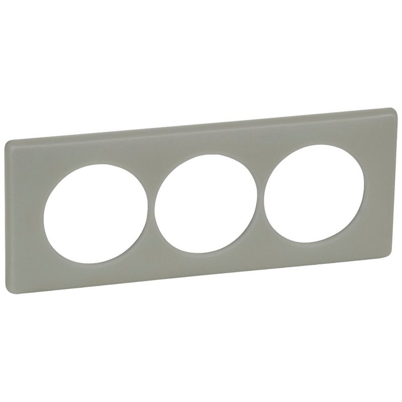 Legrand 066719 - Plaque Céliane Poudré 3 postes pour rénovation entraxe 57mm - finition Argile