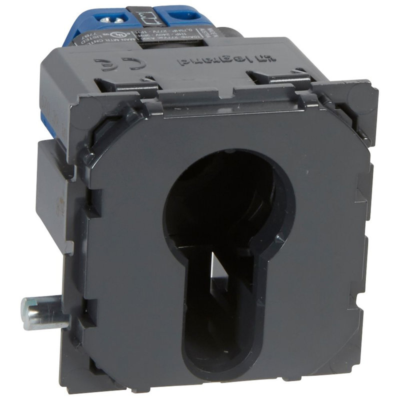 Legrand 067039 - Poussoir à clé 3 positions Céliane inverseur avec arrêt 10A 230V