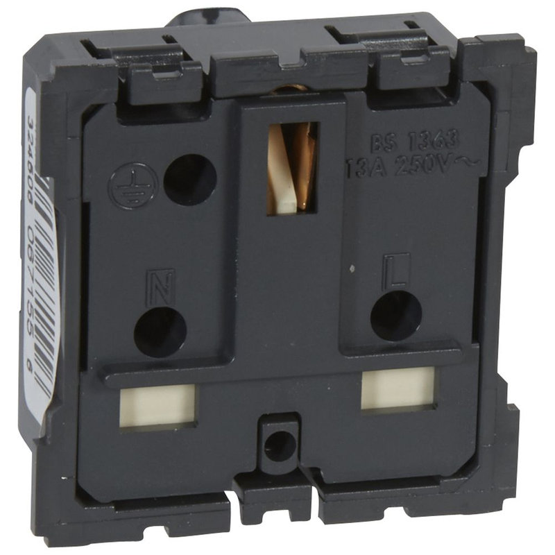 Legrand 067155 - Prise de courant standard britannique Céliane 13A 250V 2P+T éclips