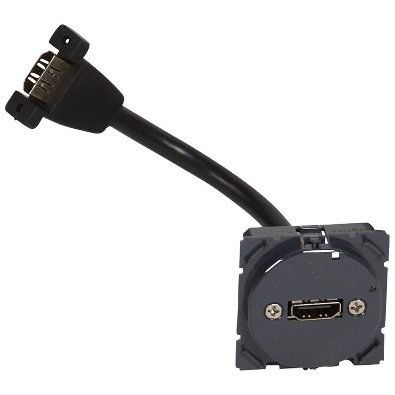 Legrand 067377 - Prise audio et vidéo HDMI version 2.0 Type-A Céliane pré-connectorisée