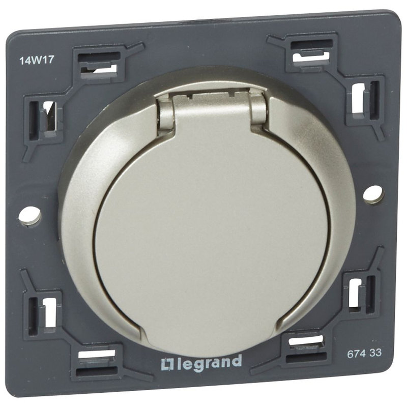Legrand 067433 - Prise d'aspiration centralisée Céliane contact électrique enjoliveur titane