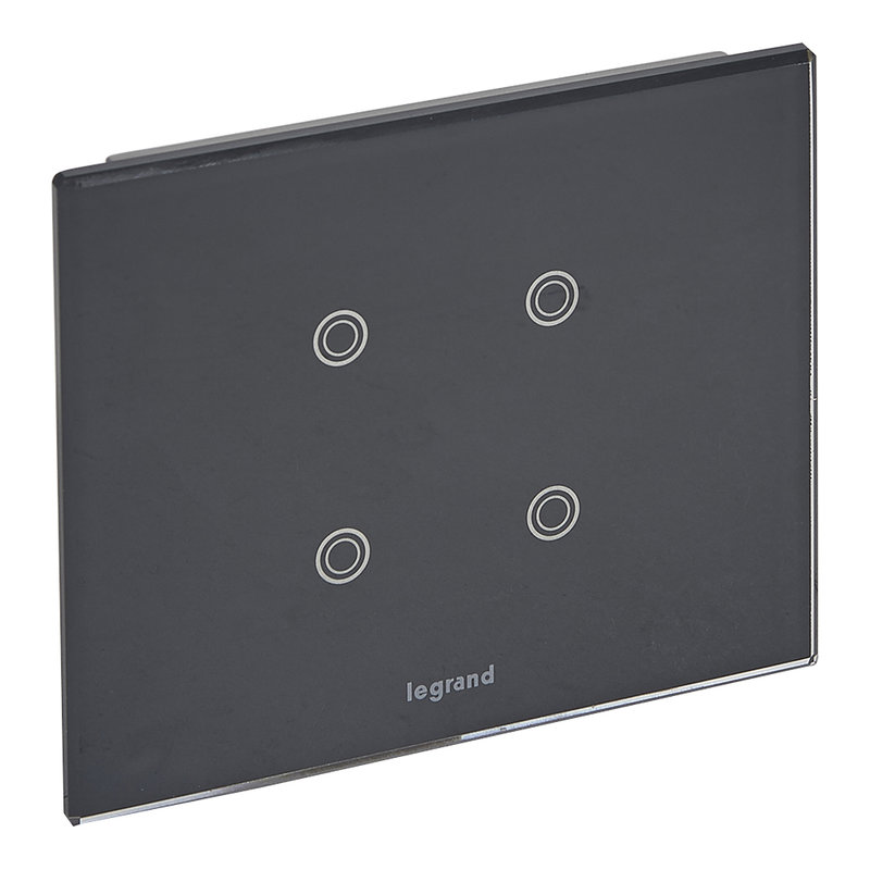 Legrand 067574 - Commande filaire tactile BUS KNX Céliane avec 4 touches - verre Piano