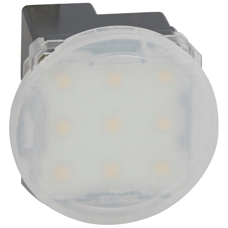 Legrand 067652 - Spot Céliane 3W 90lm livré avec enjoliveur opalescent plastique blanc