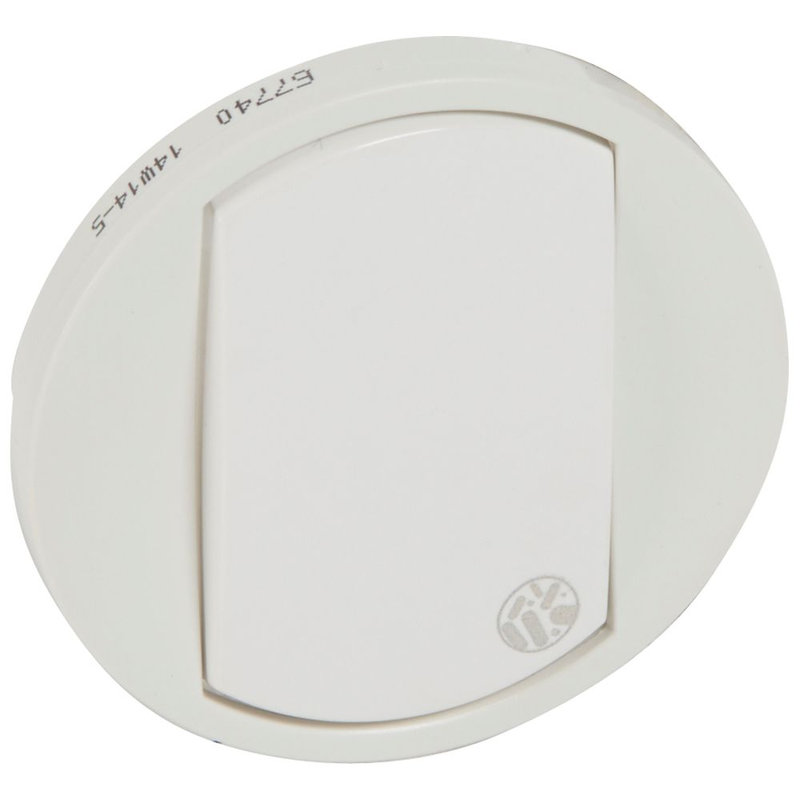 Legrand 067740 - Enjoliveur antimicrobien Céliane pour interrupteur/va-et-vient/poussoir - Blanc