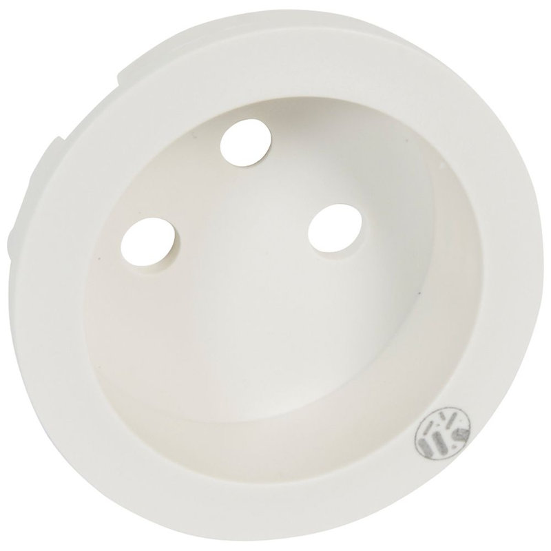 Legrand 067744 - Enjoliveur antimicrobien Céliane pour prise de courant 2P ou 2P+T - Blanc