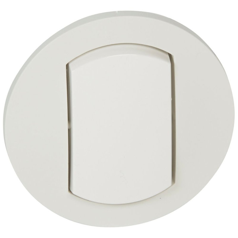 Legrand 067801 - Enjoliveur simple Céliane IP44 pour référence 067001 ou 067031 - Blanc