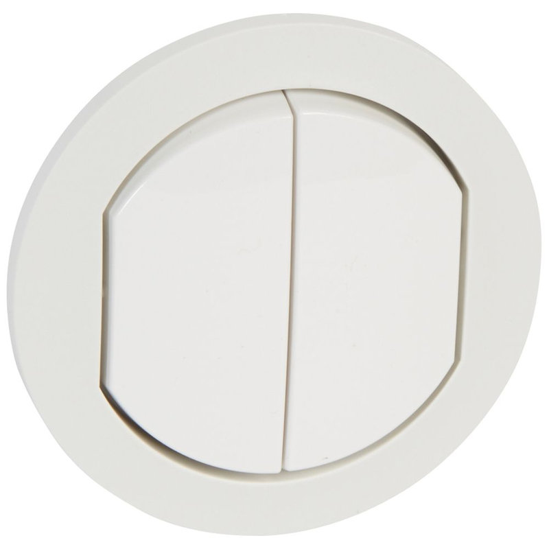 Legrand 067802 - Enjoliveur double Céliane IP44 pour référence 067001 ou 067031 - Blanc