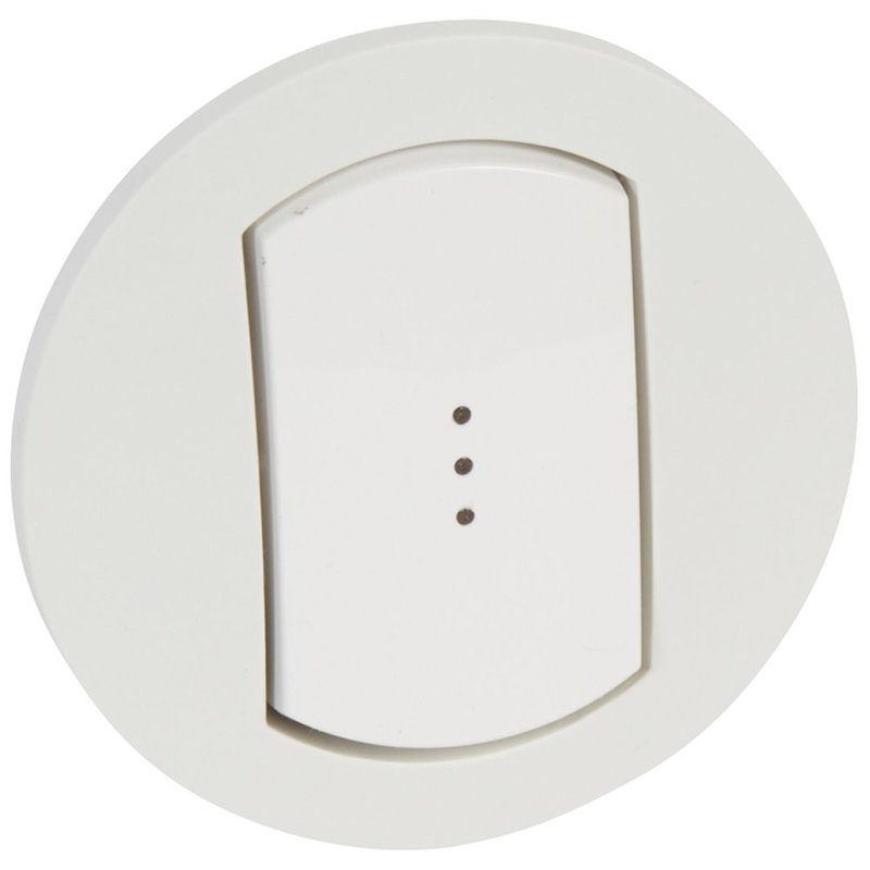 Legrand 067803 - Enjoliveur simple à voyant Céliane IP44 pour référence 067001 ou 067031 - Blanc