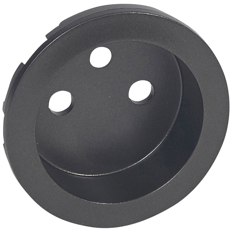 Legrand 067912 - Enjoliveur Céliane pour prise de courant 2P+T à puits - finition graphite