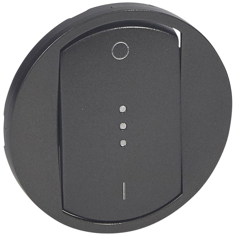 Legrand 067923 - Enjoliveur Céliane doigt large interrupteur bipolaire à voyant - graphite