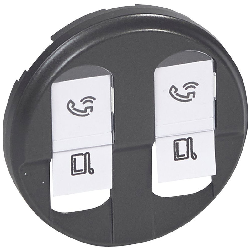 Legrand 067952 - Enjoliveur Céliane pour prise double RJ45 - finition graphite