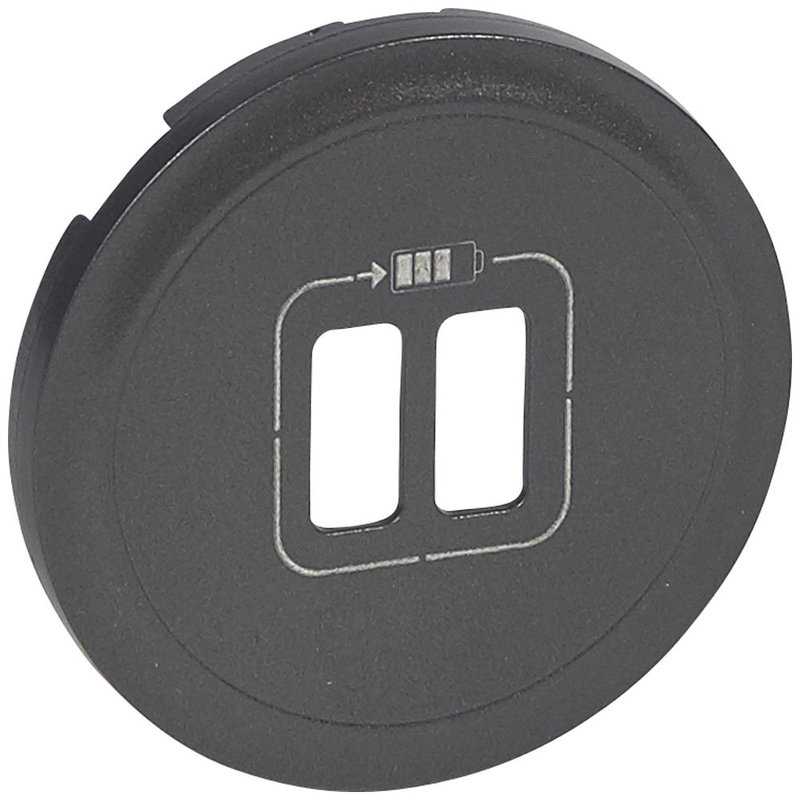 Legrand 067956 - Enjoliveur Céliane pour prise double USB Type-A et Type-C - graphite