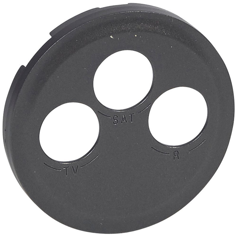 Legrand 067985 - Enjoliveur Céliane pour prise TV-R-SAT - finition graphite