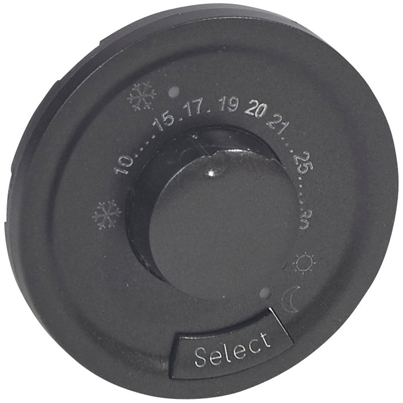 Legrand 067993 - Enjoliveur Céliane pour thermostat fil pilote - finition graphite