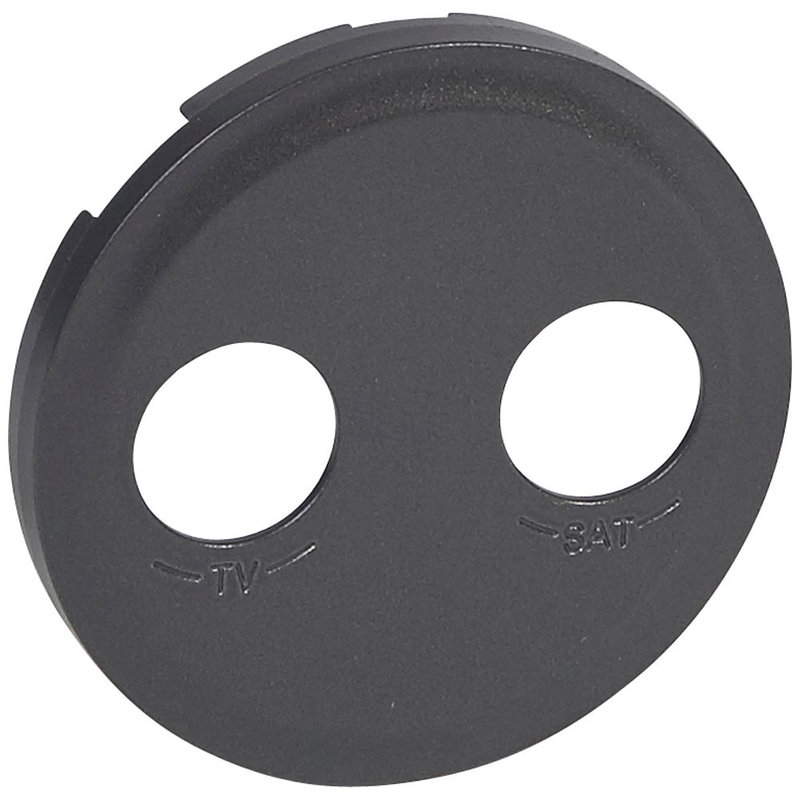 Legrand 067997 - Enjoliveur Céliane pour prise TV-SAT - finition graphite