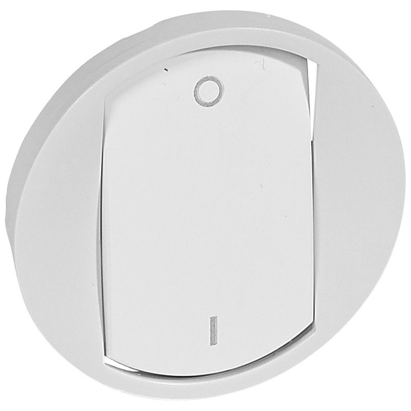 Legrand 068021 - Enjoliveur Céliane doigt large pour interrupteur bipolaire - Blanc