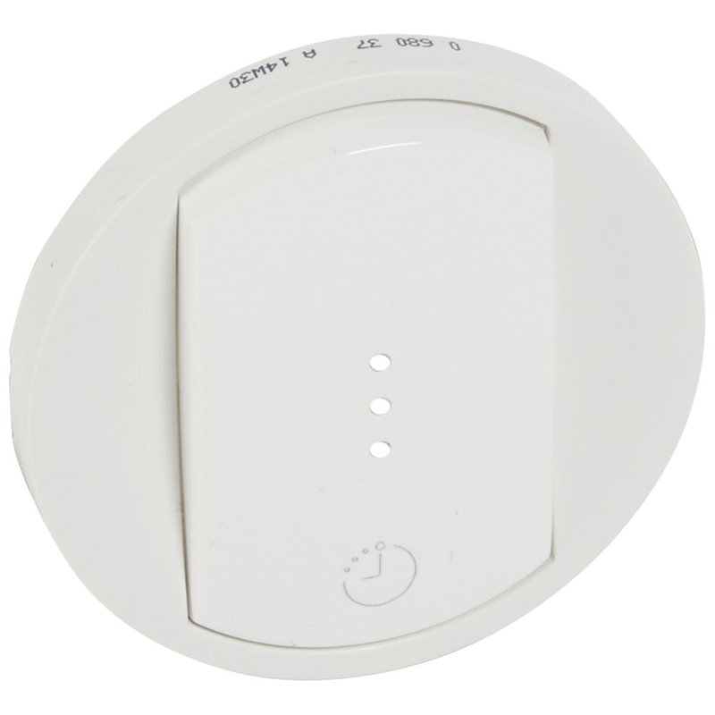 Legrand 068037 - Enjoliveur Céliane interrupteur temporisé/interrupteur et ventilation - Blanc
