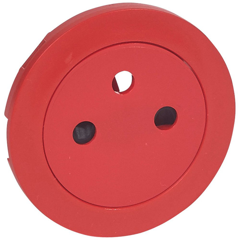 Legrand 068040 - Enjoliveur Céliane pour prise de courant 2P+T Surface rouge pour repérage