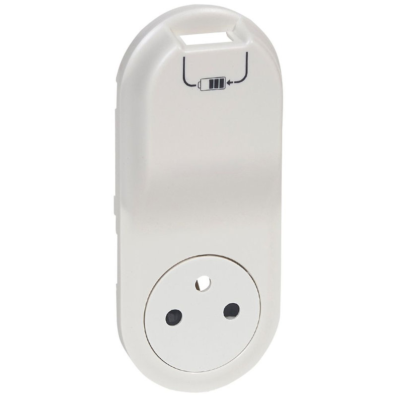 Legrand 068116 - Enjoliveur Céliane prise 2P+T Surface et chargeur USB semi encastré - Blanc