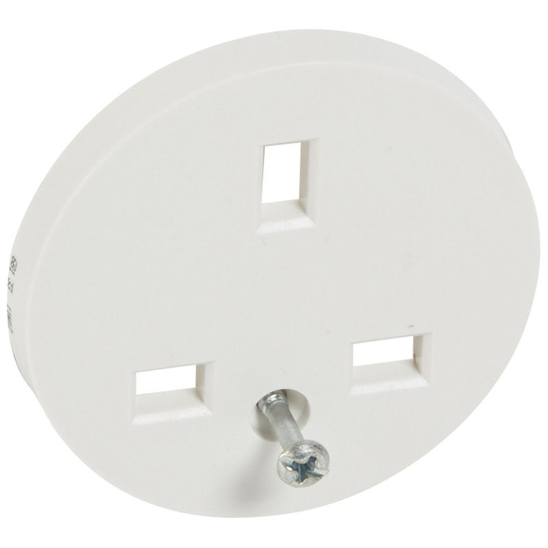 Legrand 068133 - Enjoliveur Céliane pour prise de courant 2P+T standard BS - Blanc