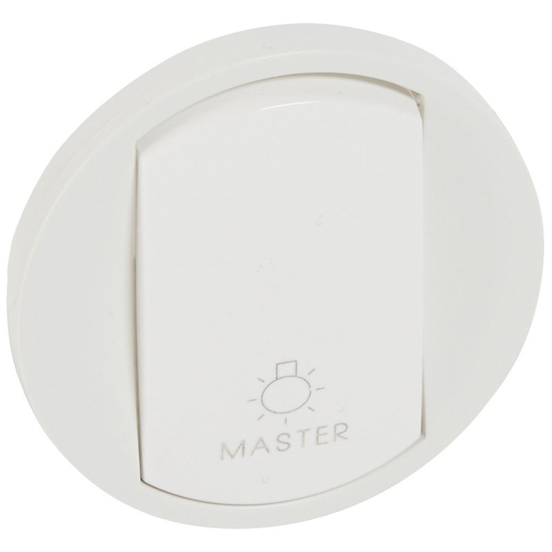 Legrand 068190 - Enjoliveur Céliane pour commande générale hôtel interrupteur ou poussoir - blanc