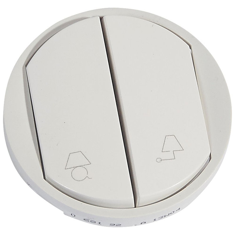 Legrand 068192 - Enjoliveur Céliane pour commande de lampes d'entrée ou bureau pour hôtel - Blanc