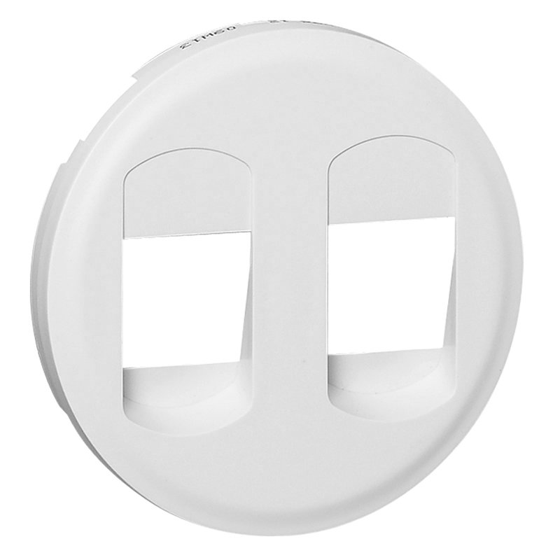 Legrand 068212 - Enjoliveur Céliane pour prise haut parleur double - Blanc