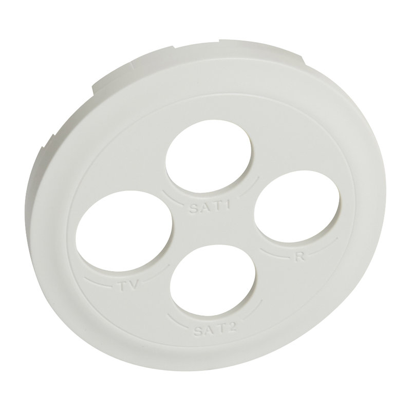 Legrand 068230 - Enjoliveur Céliane pour prise TV-R-SAT-SAT 2 câbles - Blanc